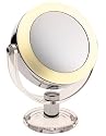 Jerdon HL1045 Lighted 10X Vanity Mirror