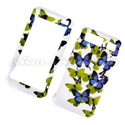 Samsung Omnia i910 (Verizon) Snap on Protector Hard Case Image Cover "Colorful Butterfly" Design