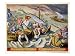 Using Sponges to Collect Naphtha from the Surface of the Waves Art Giclee Poster Prin...