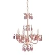 4-Bulb Flower Chandelier - Pink