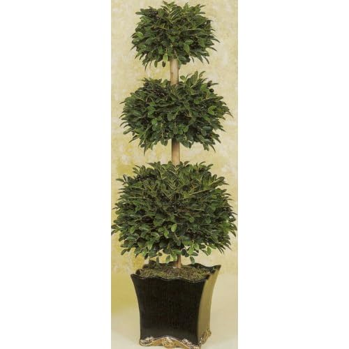 27" TUXEDO BUXUS 3TIER TOPIARY 2PC. Artificial Topiaries