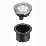 DASAR FLAT LED mit weissen LED, Bodeneinbaustrahler, mit Edelstahl Cover