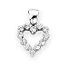 14K White Gold 1/2 ct. Diamond Heart Pendant with Chain