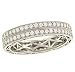 2 Row Pave and Milgrain Diamond Eternity Band 1.40cttw