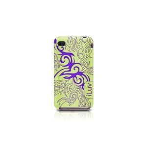 iLuv Silicone case with Graphics for iPhone 4-Green