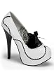 Bordello TEEZE-01, 5 3/4 Inch Heel Two Tone Pump With Ribbon Lacing