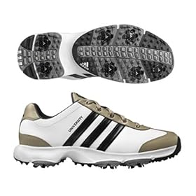 Adidas 2008 Mens University II Golf Shoe - White Khaki Black - 737230 by adidas