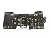 Ladies Wide Nail Head Studded Fashion Belt Color: Black Size: S/M - 38 END-TO-END