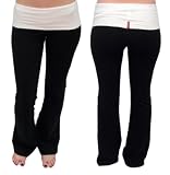 Two-Toned Roll Down Yoga Pant by Hard Tail