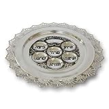 Passover Jewish Holiday Seder Night Silver Plated 15 Plate