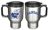 Kansas Jayhawks Stainless Steel Travel Mug (Set of 2)