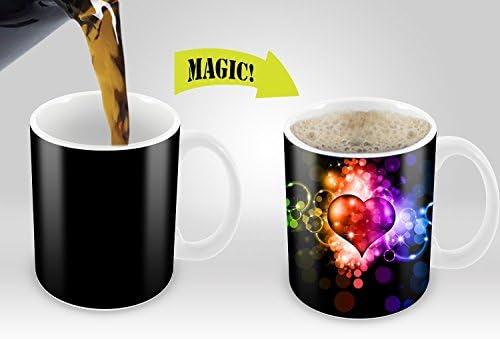 Modern Heart Magic Mug | Heat Sensitive Color Changing Coffee Mug