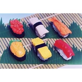 Iwako : Japanese Eraser - Sushi Set (6pcs) [Toy]