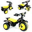 Black and Yellow Kids 3 Wheel Mini Motorbike TriCycle - Toys & Games > Ride On Cars > Pedal Cars