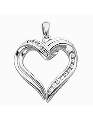 Platinum Diamond Heart Pendant - 0.28 Ct. -- LIFETIME WARRANTY