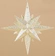 Club Pack of 12 Winter's Beauty Gold Glittered Moravian Star Christmas Ornaments