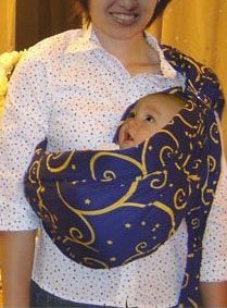 Lite-on-Shoulder Ring/pouch hybrid Baby Sling(Arabic Night)