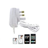 WHITE UK 3 PIN MAINS CHARGER – IPOD CLASSIC, NANO 2ND & 3RD GEN, TOUCH, VIDEO