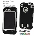 Black Hard Shock Proof Armour Case Cover for iPhone 3G 3Gs