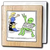 Review 3dRose LLC  / Alien Begger - 6 Inch Tile Napkin Holder
