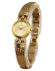 SEIKO Womens Gold-tone Dress Bracelet Watch. Model SXJY68
