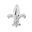 14K White Gold Fleur de Lis Brooch