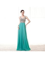 Plus Size Sexy Chiffon Sequined Beaded Backless Sweetheart Evening Dress 