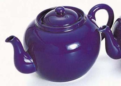 HIC 71/372-6C Cobalt Porcelain Teapot w/ Infuser - 32 ounce