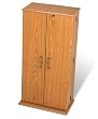 Oak Finish Medium Deluxe Media Storage With Lock By Prepac Furniture