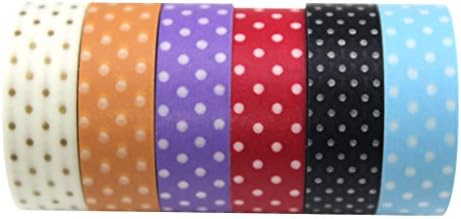 DECORA Set of 6 Japanese Point Washi Masking Tape Collection Premium Value Pack£¬Point02