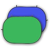 Fotodiox 5'x7' Collapsible Chromakey Green + Blue 2-in-1 Background, Backdrop Panel