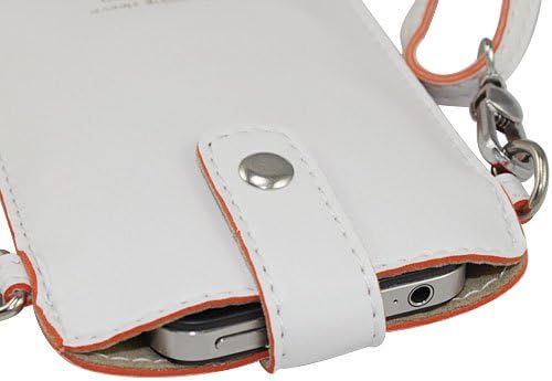 LeexGroup®NEW White Leather Bumper Smart Strap Shoulder Pouch Bag Case for Apple iphone 4 4s iphone 5 Samsung Galaxy i9300 S3 HTC ONE X Blackberry Nokia Sonny LG etc.