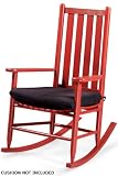 Adult Classic Rocker With Slat Seat, SLATTED, SIENNA RED - B000A...