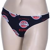 NCAA Detroit Pistons Ladies Navy Blue Supreme Thong Underwear (Medium)