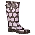 Women's Mod Dot Rain Boots - Chocolate