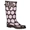 Women's Mod Dot Rain Boots - Chocolate
