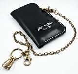 スマートフォン ケース レザー 【ポリゴン】【ブラック×シルバーステッチ】 ウォレットチェーン アンティークゴールド付 汎用タイプのスマホカバー シルバー ウォレットチェーン