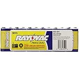 Rayovac Size 9V Heavy Duty Batteries, HD-9VD, 6-Pack