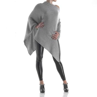 100% Cashmere Poncho - Dove Grey by Catherine Robinson