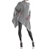 100% Cashmere Poncho - Dove Grey by Catherine Robinson