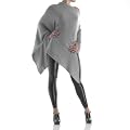 100% Cashmere Poncho - Dove Grey by Catherine Robinson
