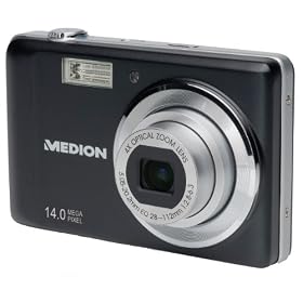 Medion Life - X43014 - Appareil photo num�rique ultra plat - 14 m�gapixels / Zoom optique 4 x / Zoom num�rique 5 x / �cran tactile 7,6 cm (3") (Import Allemagne)