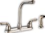 Brushed Nickel Kitchen Faucet with Side Spray