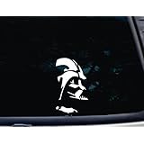 Darth Vader - 3 3/4" x 6 1/2" die cut vinyl decal for windows, cars, trucks, tool boxes, laptops, MacBook - virtually any hard, smooth surface. NOT PRINTED!