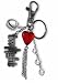 Twilight Apple and Heart Keychain/Bagclip
