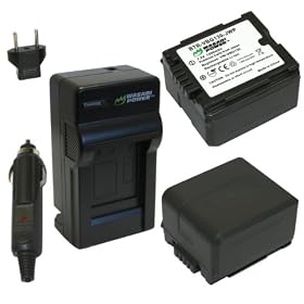 Wasabi Power Battery and Charger Kit for Panasonic DMW-BLA13, DMW-BLA13E, VW-VBG130, VW-VBG130E, VW-VBG130K, VW-VBG130PP, DMC-L10, HDC-HS250, HDC-HS300, HDC-HS700, HDC-SD10, HDC-SD600, HDC-SD700, HDC-SDT750, HDC-TM10, HDC-TM15, HDC-TM300, HDC-TM700, SDR-H80