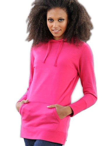 Long Hoodie - Sweatshirt mit Kapuze Damen diverse Farben Gr.XS