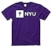 NYU Violets Adult Just Logo T-Shirt - Purple , Medium