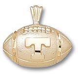 University of Tennessee T Football Pendant (14kt)