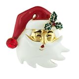 Jewelry : Christmas Santa Claus Rhinestone Pin Brooch